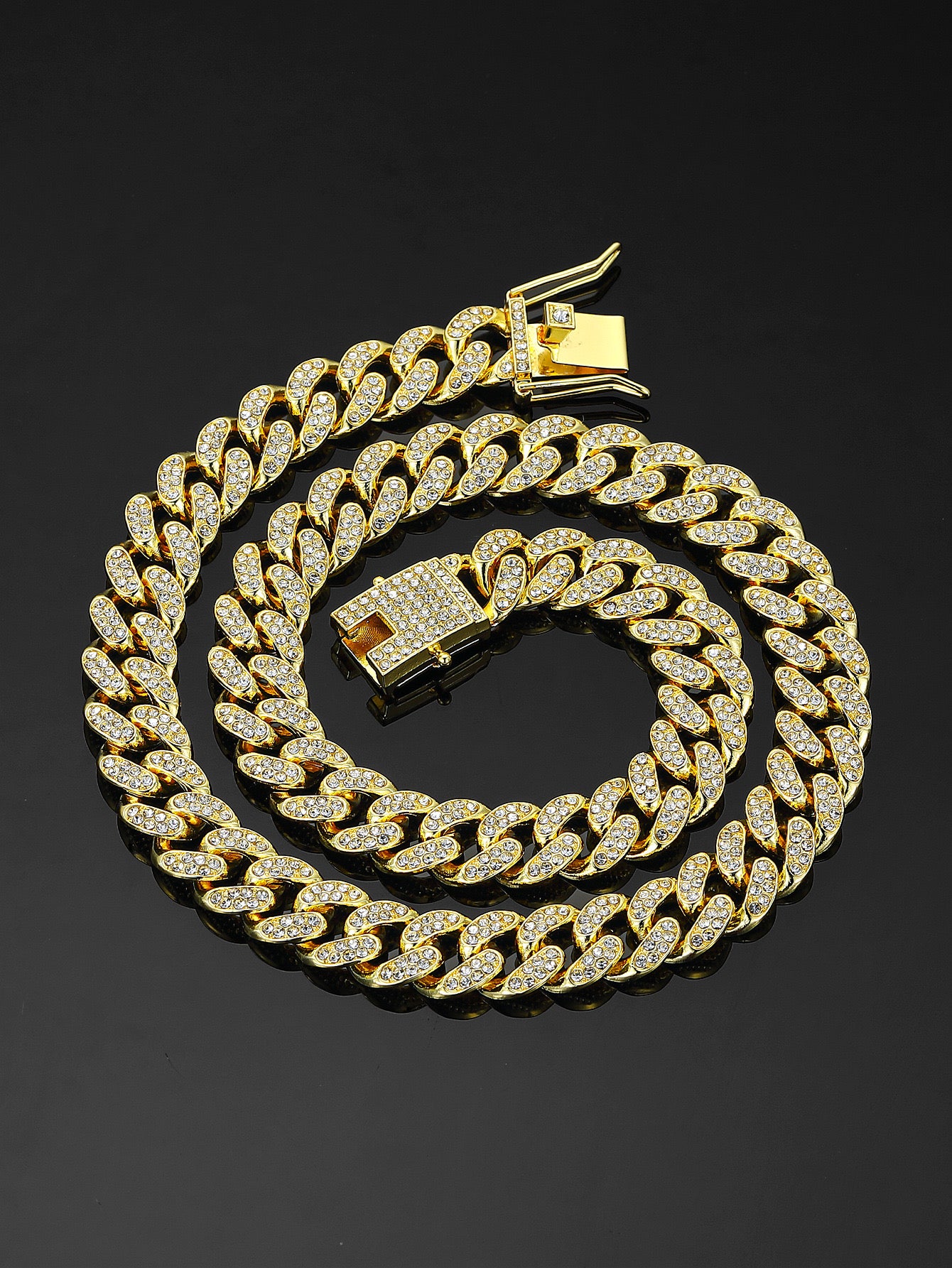 Cuban Link Rhinestone Necklace