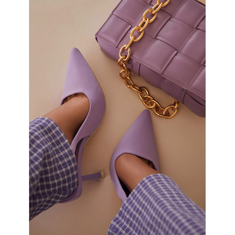 Sling Back  Kitten Heel Shoes