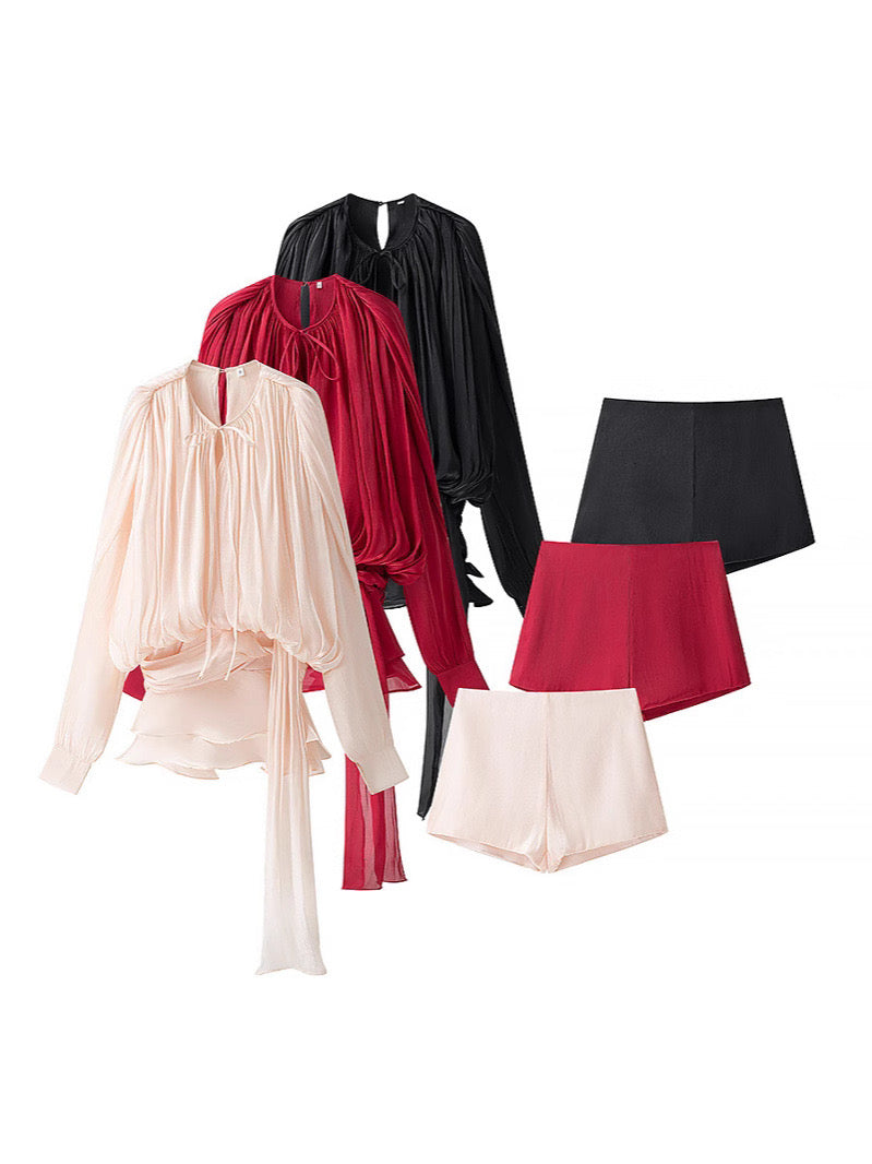 Ethereal Elegance Chiffon Two-Piece Set