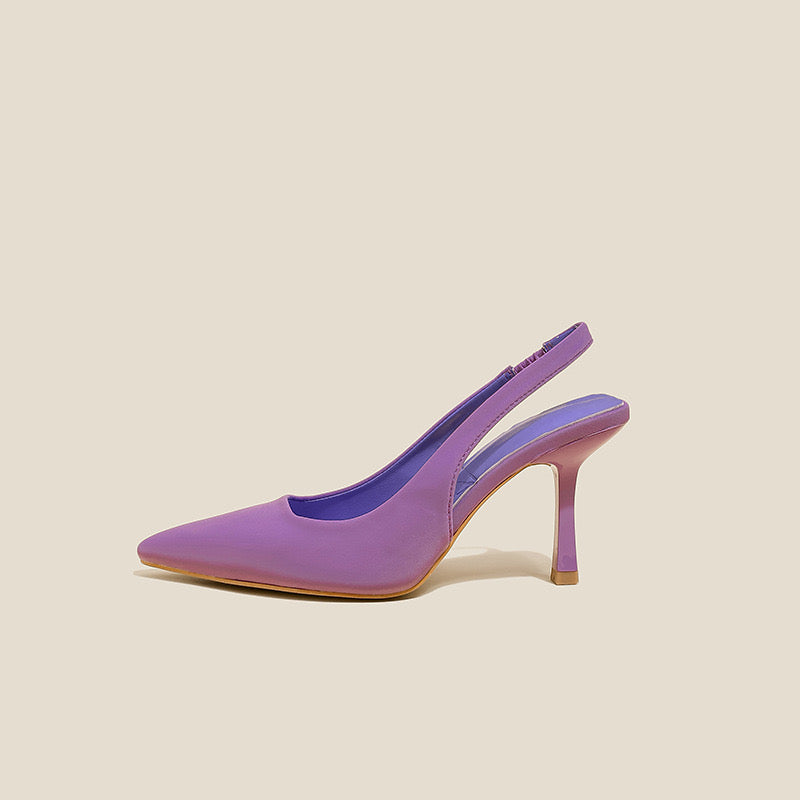 Sling Back  Kitten Heel Shoes