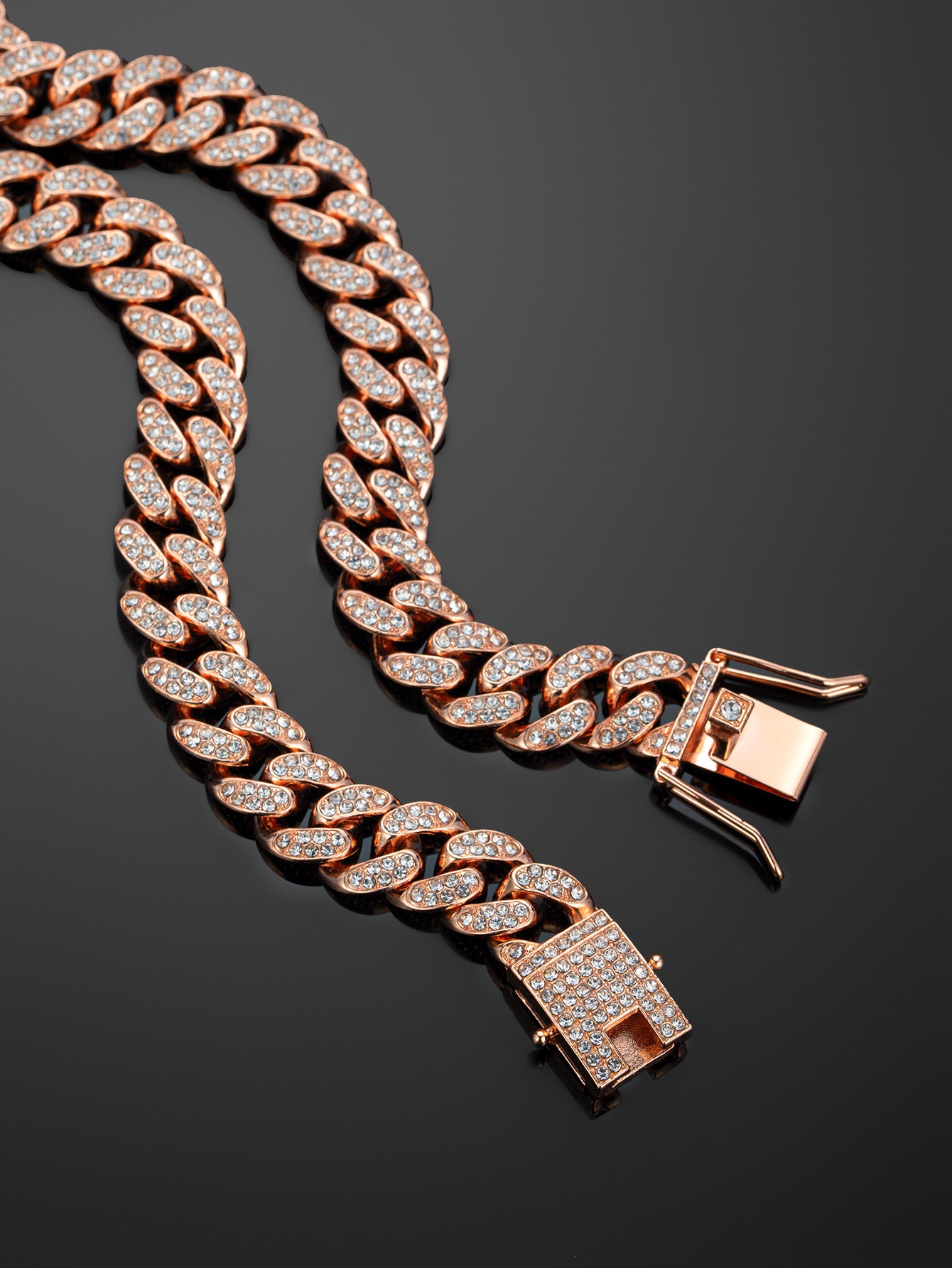 Cuban Link Rhinestone Necklace