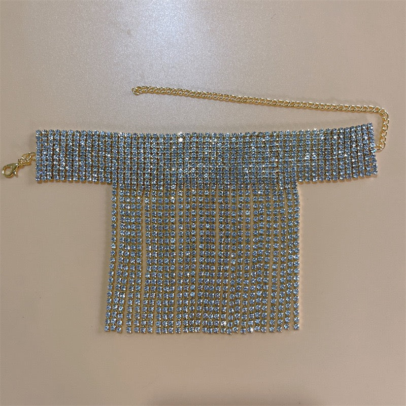 Crystal-Encrusted Ankle Cuffs