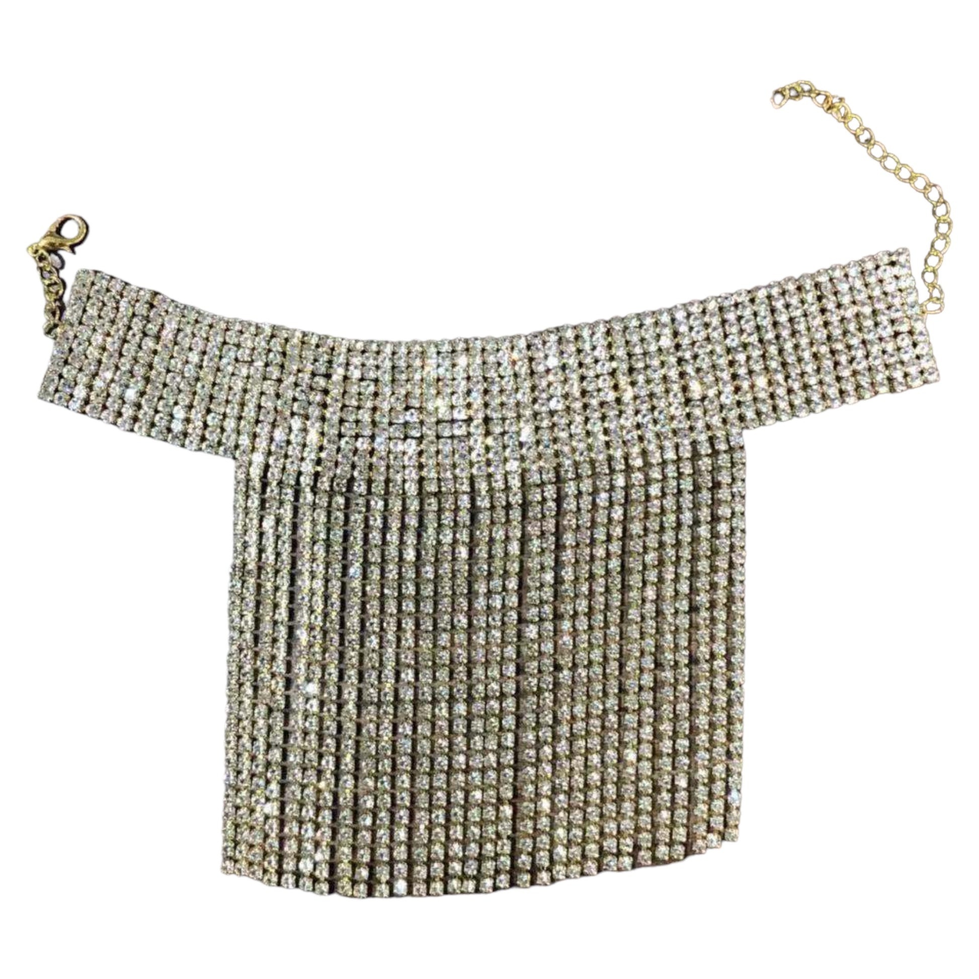 Crystal-Encrusted Ankle Cuffs