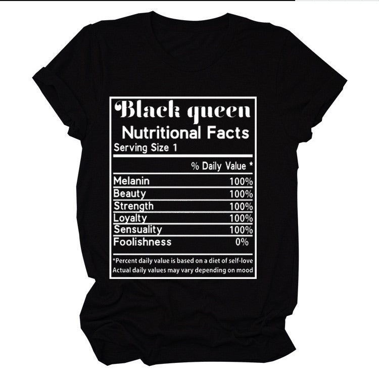 Black Queen Ingredients Facts T-Shirt
