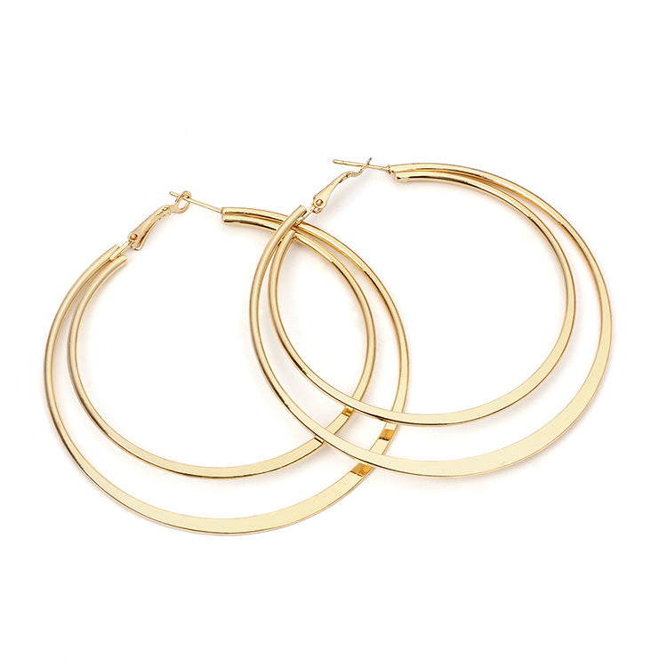 Over sized Double Ring Hoops