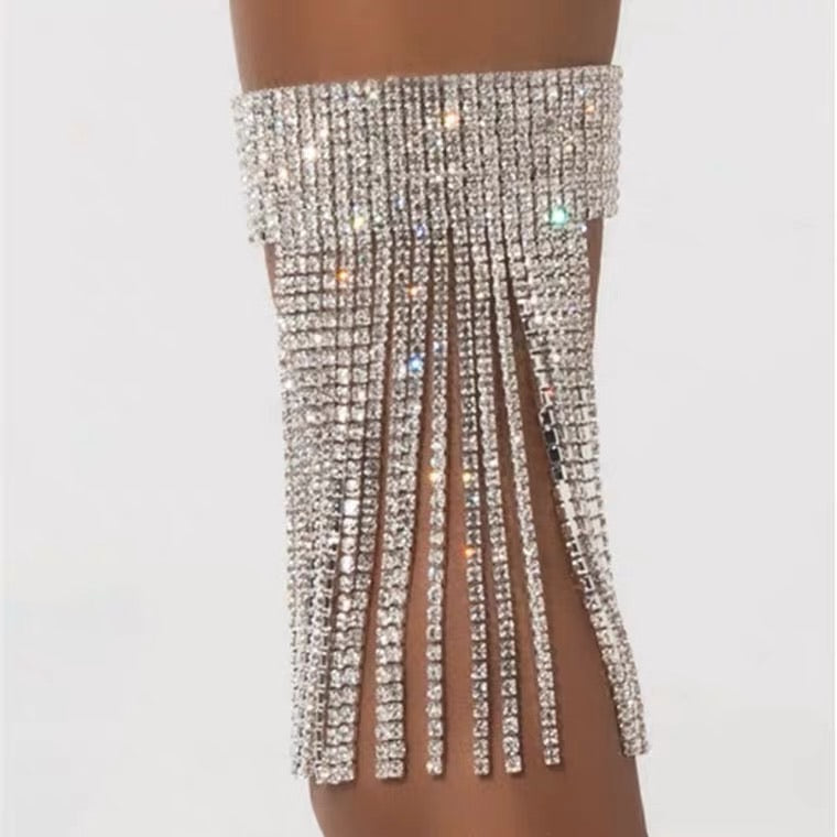 Crystal-Encrusted Ankle Cuffs