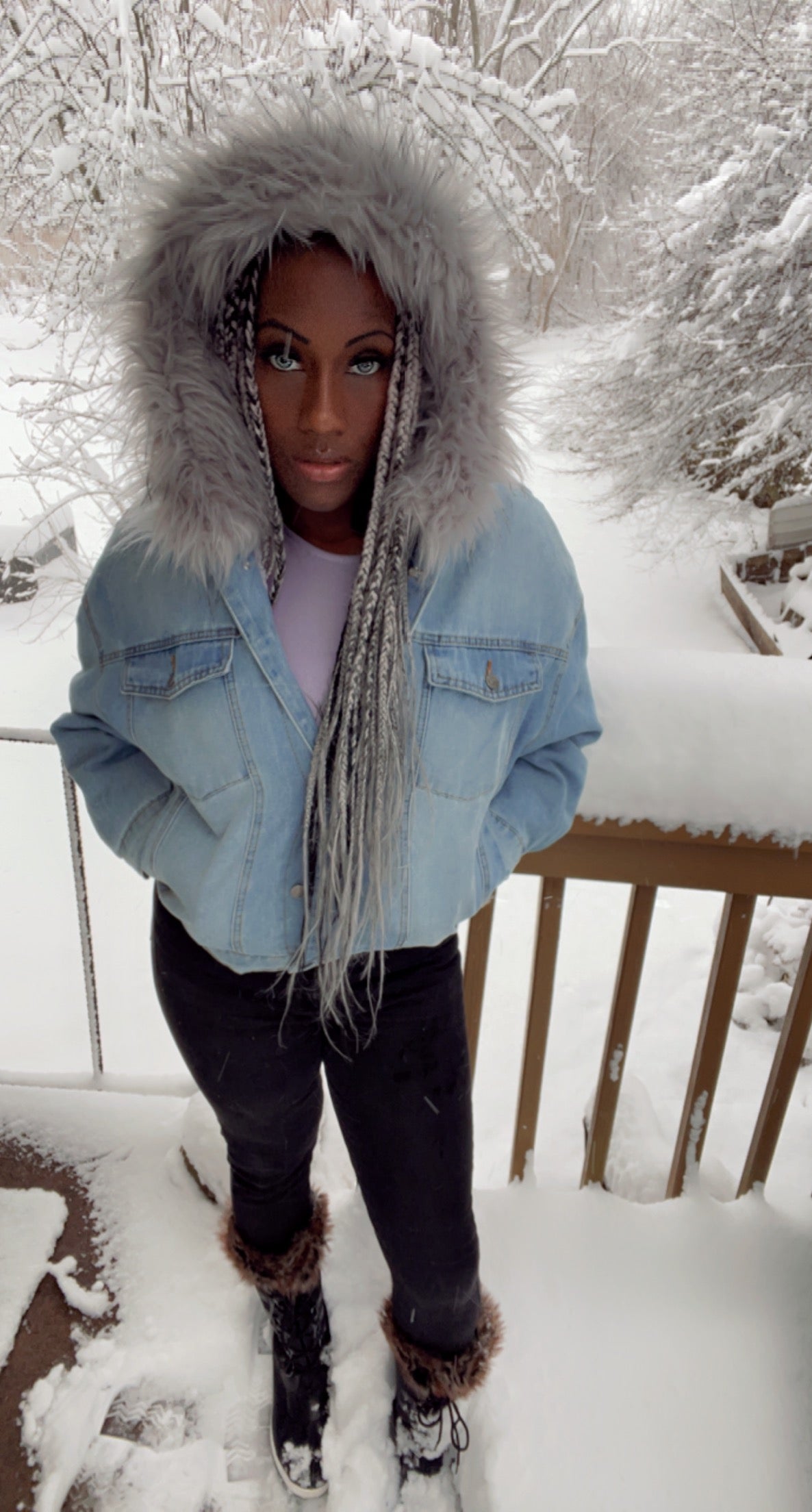 Snow Bunny Jean Jacket