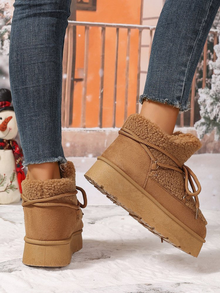 Cozy Sherpa-Lined Platform Winter Boots