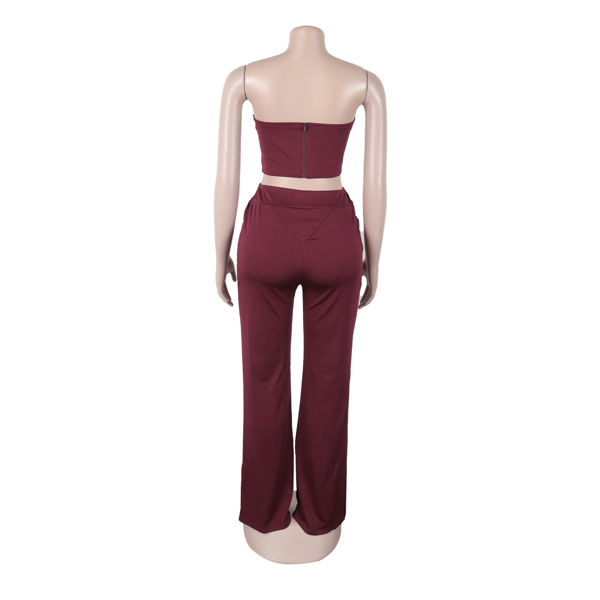 Vixen Vibe Eyelet Strapless Wide-Leg Jumpsuit