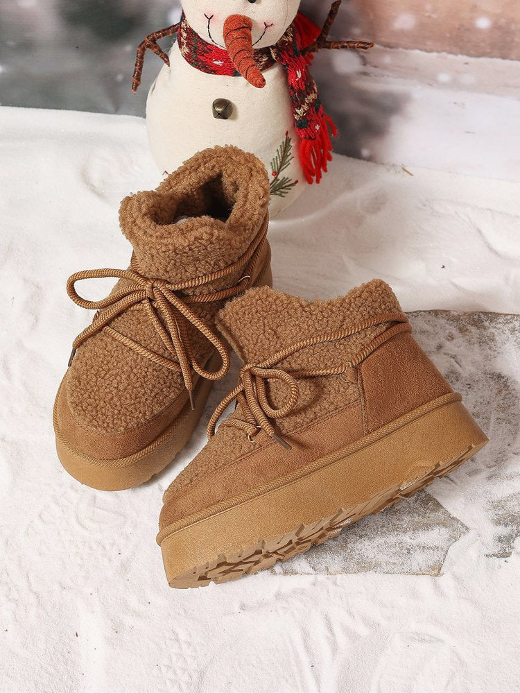 Cozy Sherpa-Lined Platform Winter Boots