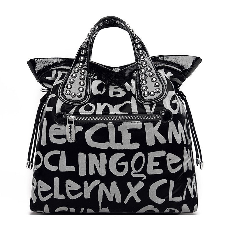 Claudia Faux Lettered Tote Bag