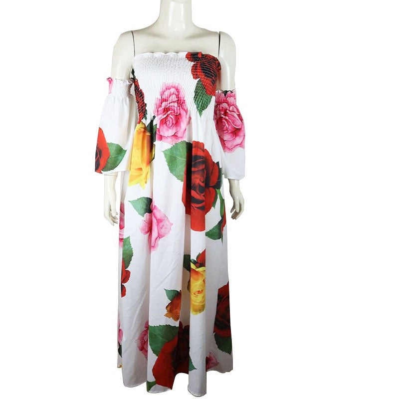 Floral Maxi Tube Dress