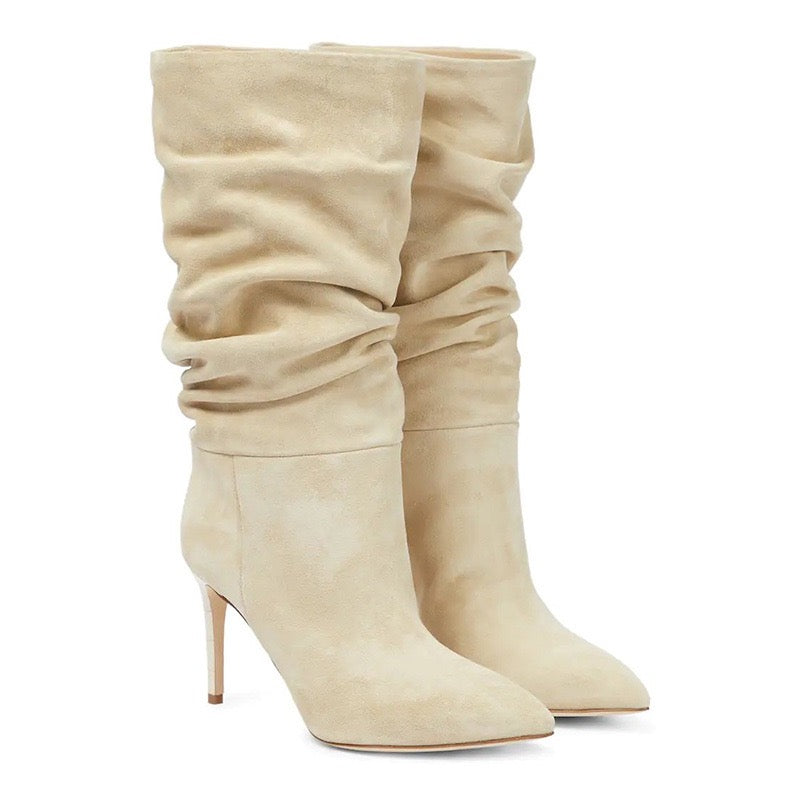 Slouch Style Half Calf Boots