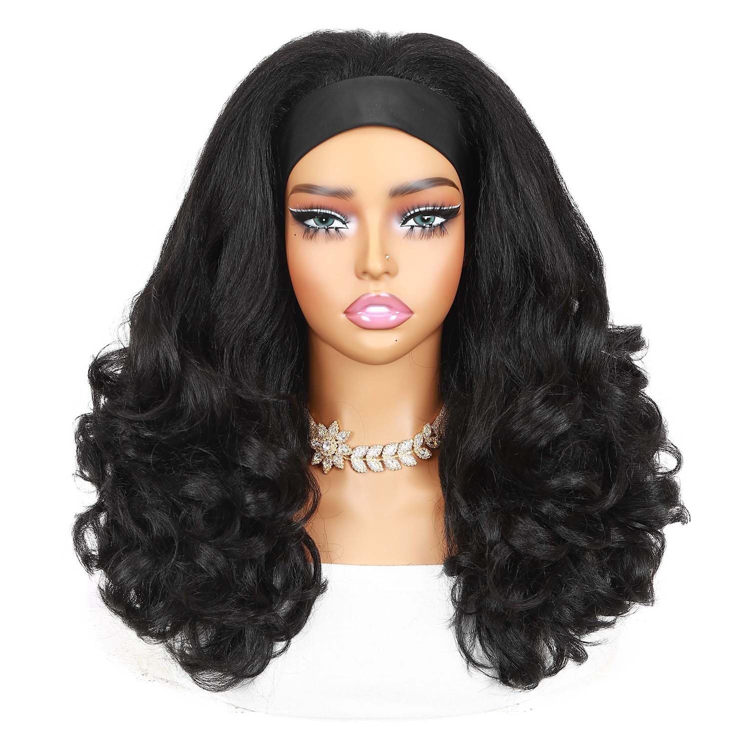 Halo District™ Luxe Volume Headband Wig – Natural Curl