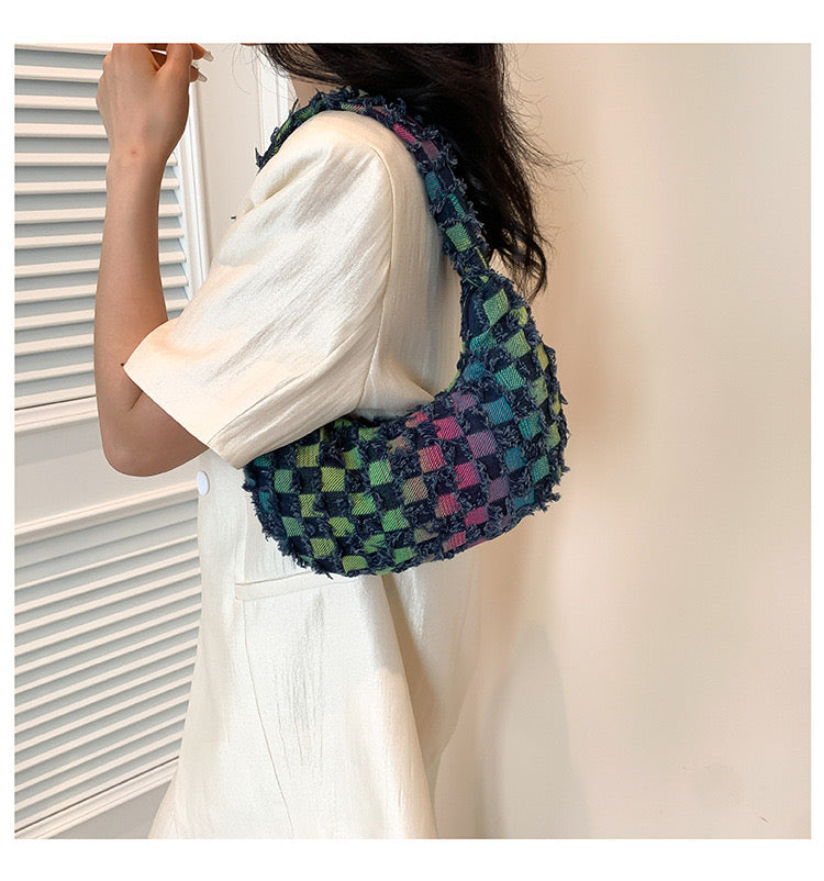 Colored Patchwork Handbag