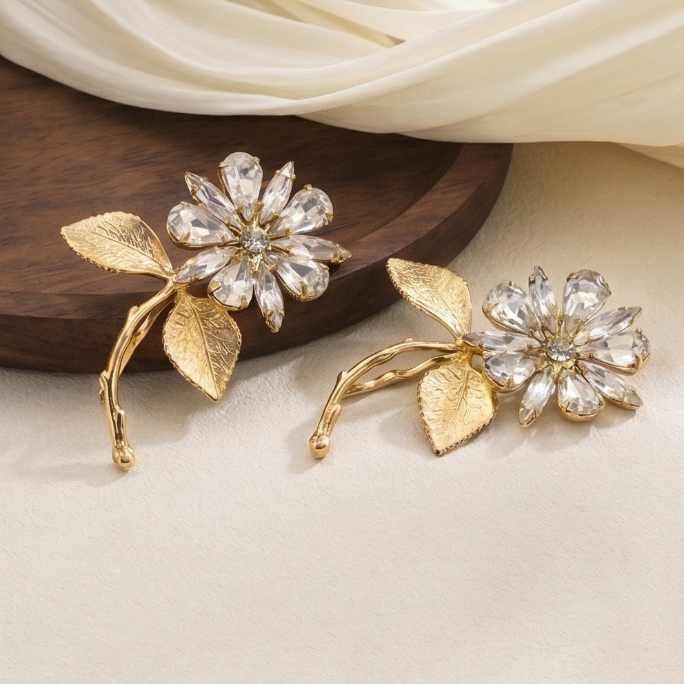 Golden Bloom Hair Pin