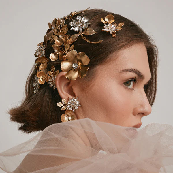 Golden Bloom Hair Pin