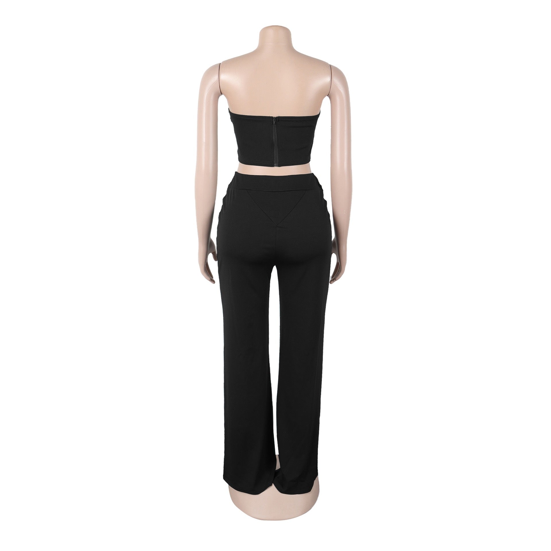 Vixen Vibe Eyelet Strapless Wide-Leg Jumpsuit