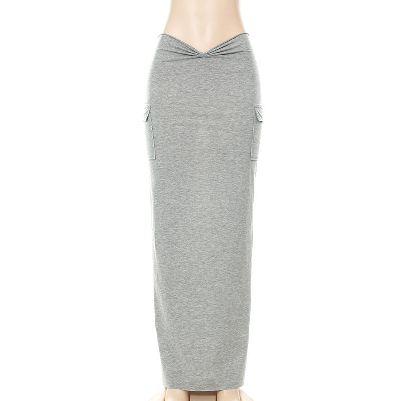 Cargo Fitted Maxi Skirt