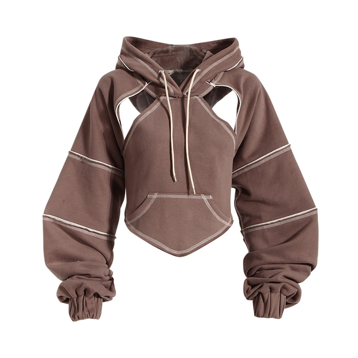 Edgy Chic Cut-Out Hoodie