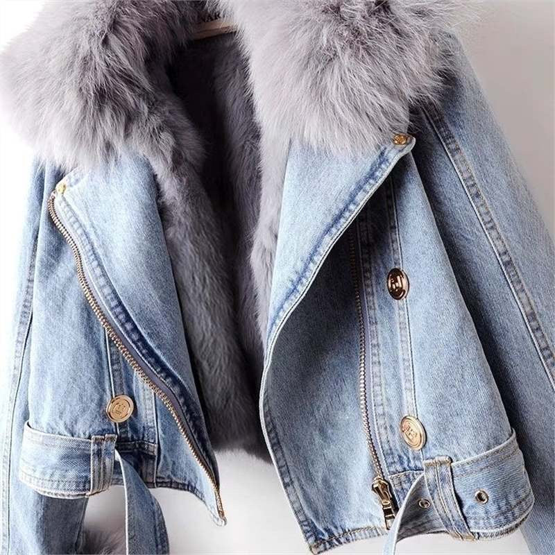 Retro Fur Jean Jacket