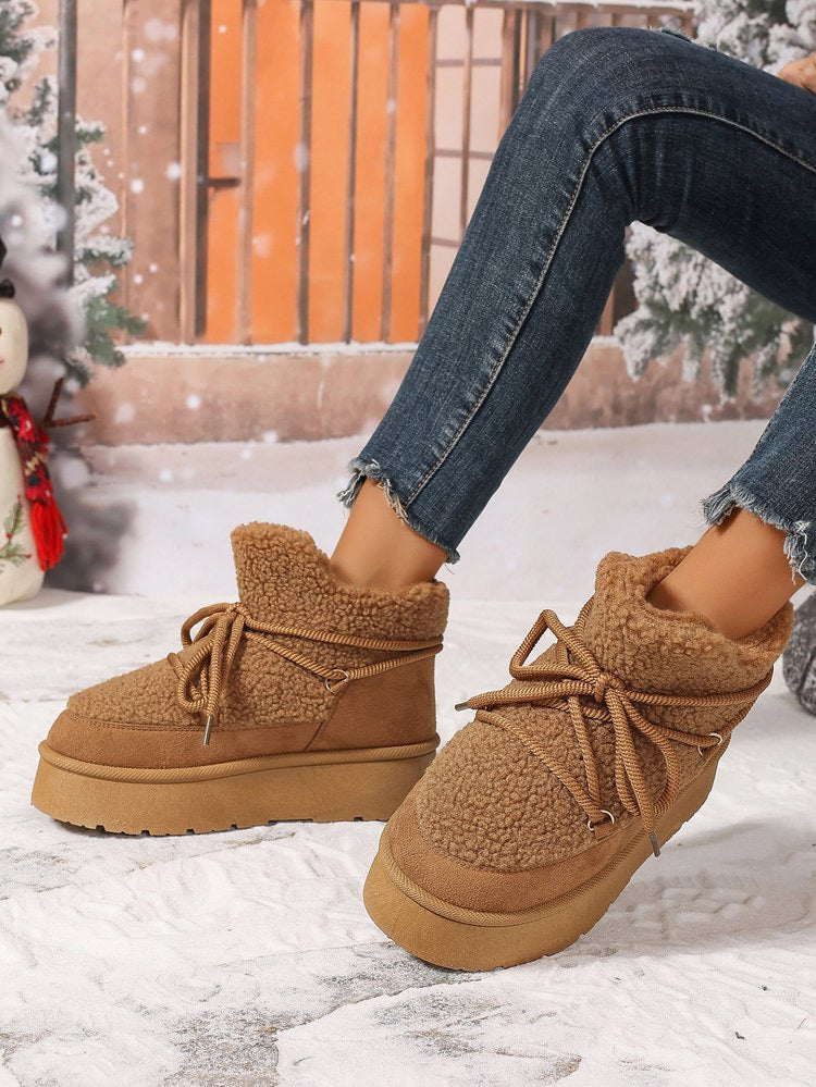 Cozy Sherpa-Lined Platform Winter Boots