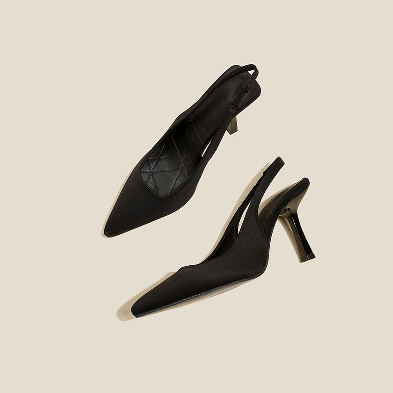 Sling Back  Kitten Heel Shoes