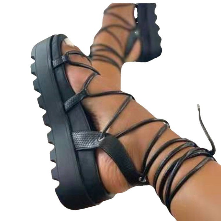 Athena’s Embrace Strappy Calf Sandals
