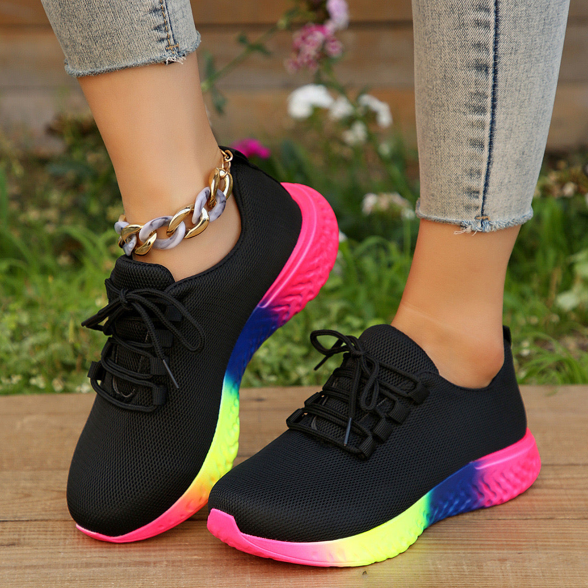 Multi Color Sole Sneaker