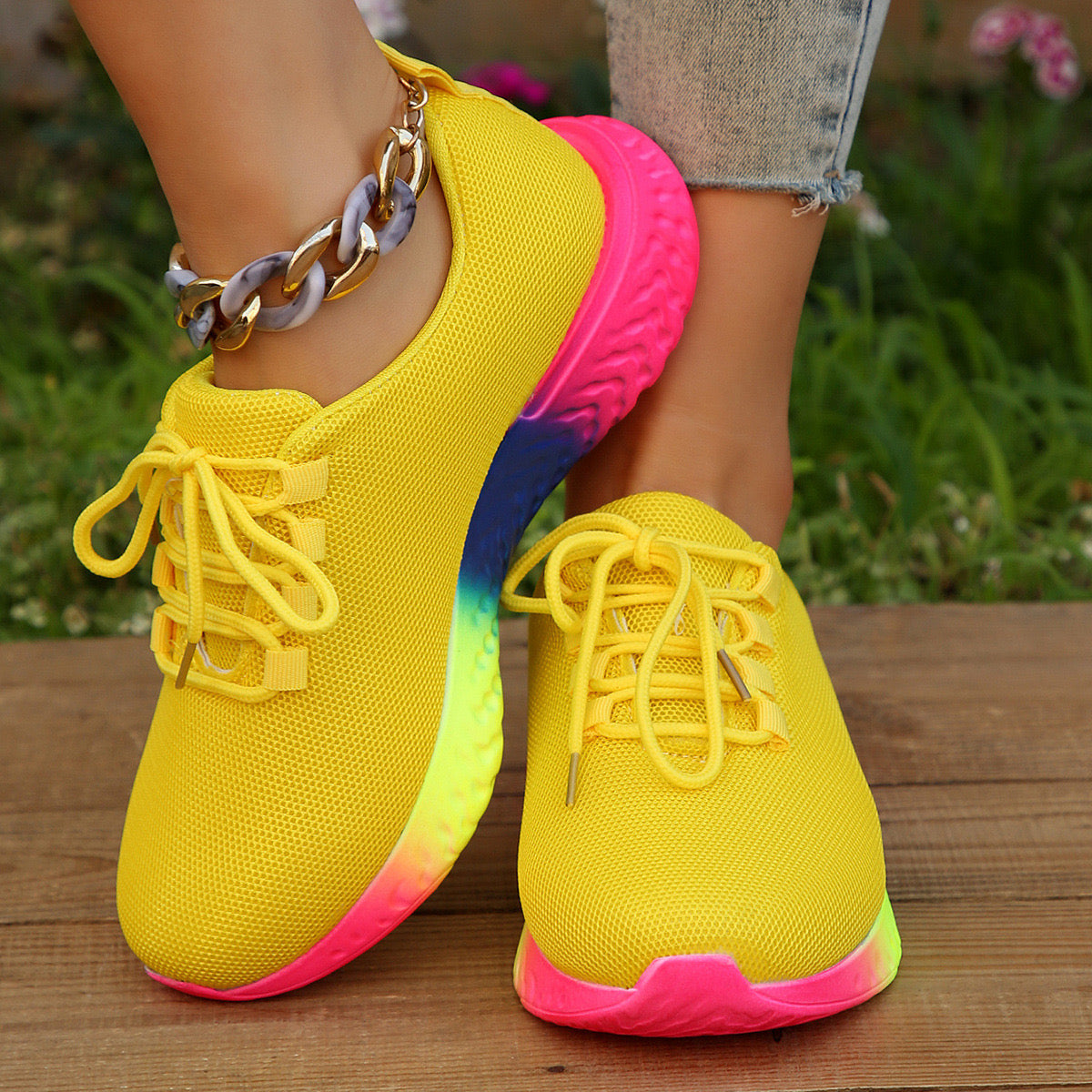 Multi Color Sole Sneaker