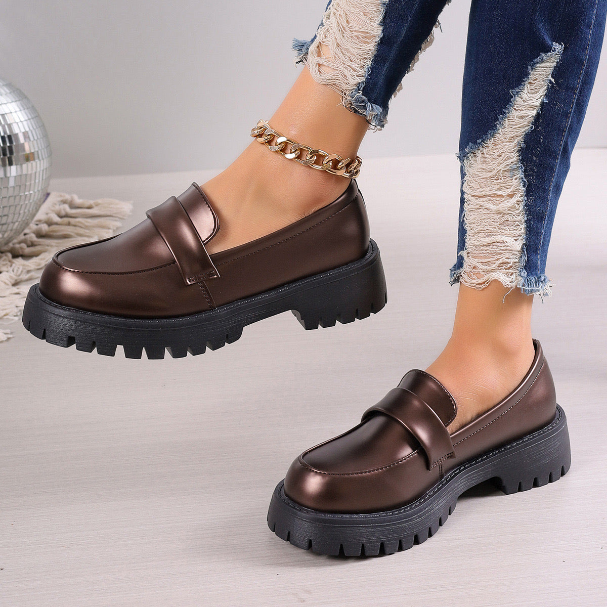 Chunky Sole Casual Women’s Loafers