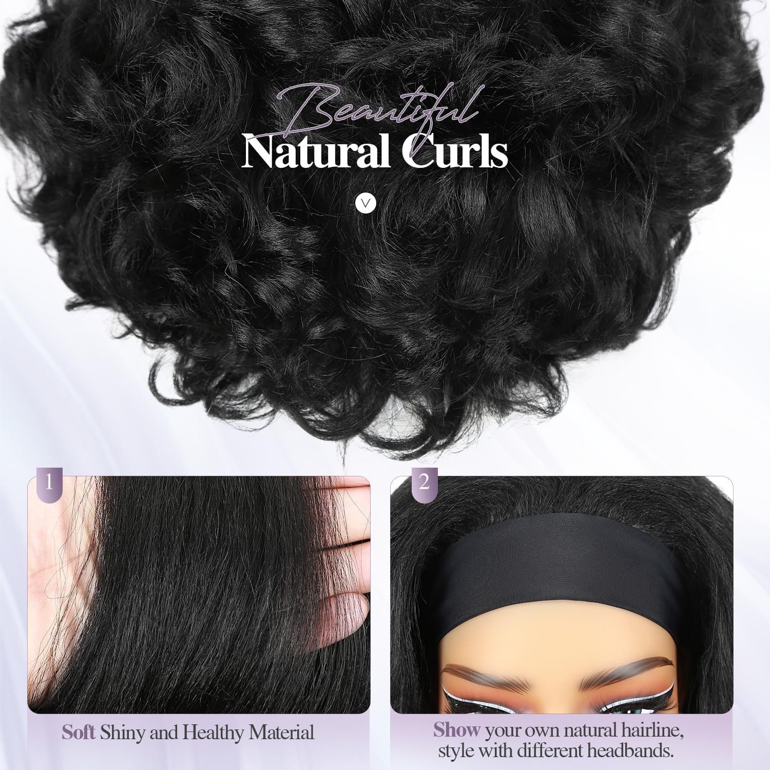 Halo District™ Luxe Volume Headband Wig – Natural Curl