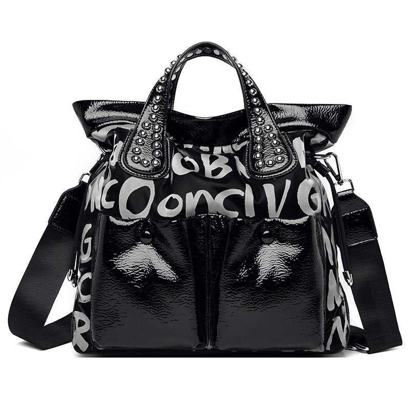 Claudia Faux Lettered Tote Bag