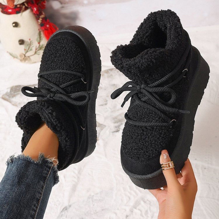 Cozy Sherpa-Lined Platform Winter Boots