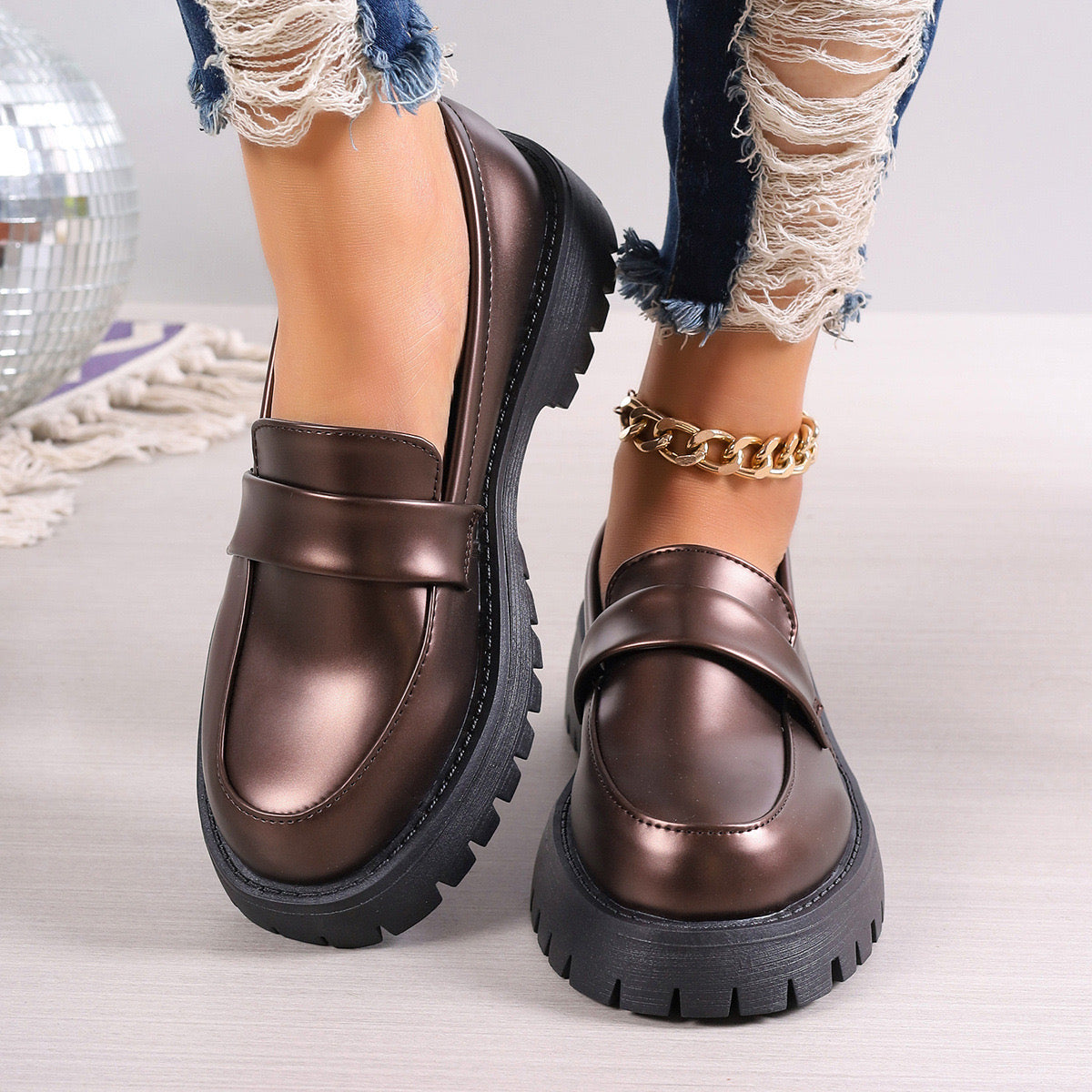 Chunky Sole Casual Women’s Loafers