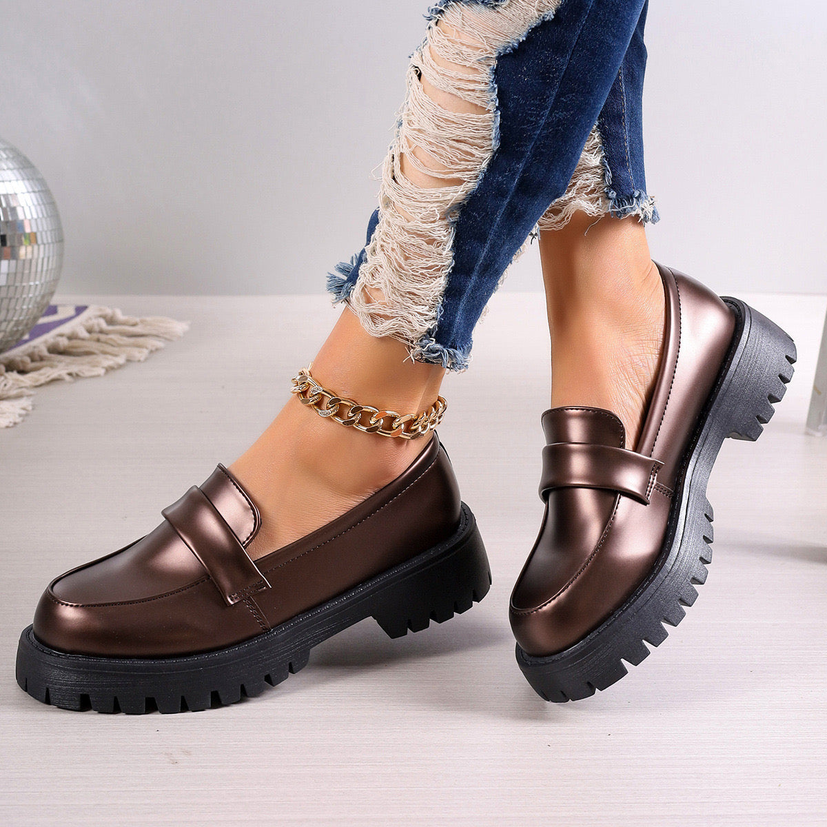 Chunky Sole Casual Women’s Loafers