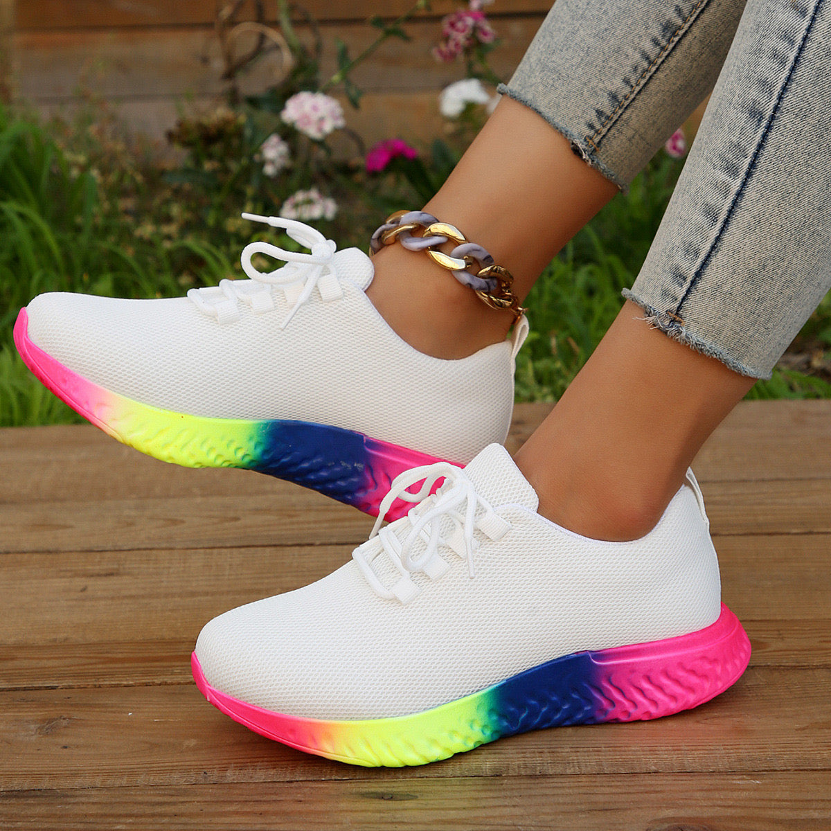 Multi Color Sole Sneaker