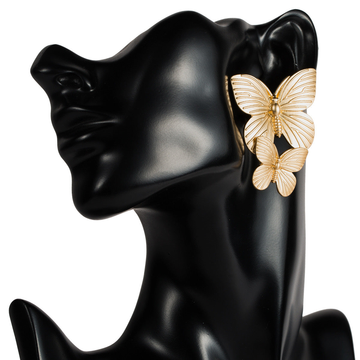 Golden Butterfly Wing Earrings