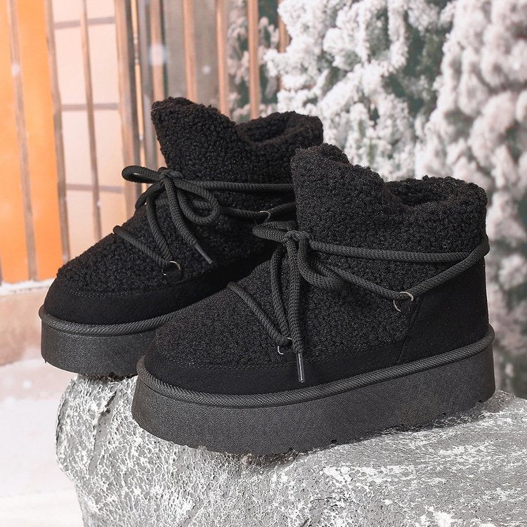 Cozy Sherpa-Lined Platform Winter Boots