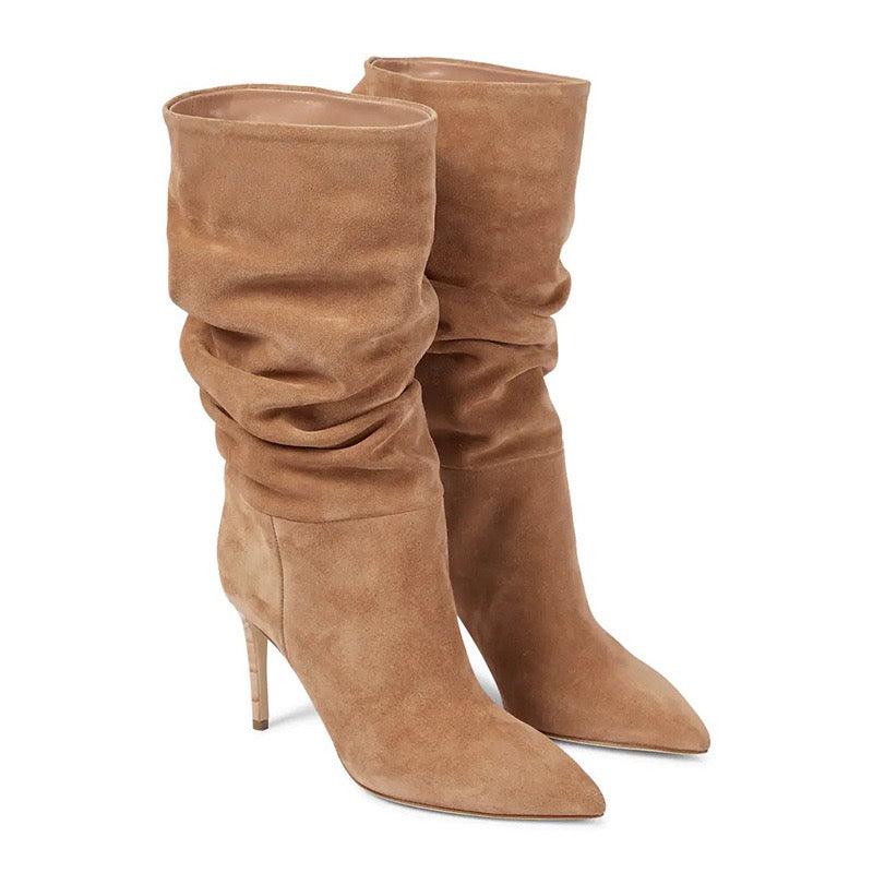 Slouch Style Half Calf Boots