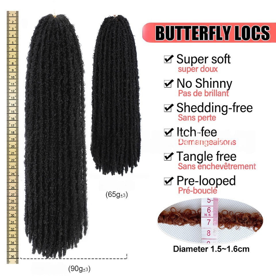 AirLite Butterfly Locs – Pre-Looped Crochet Faux Locs