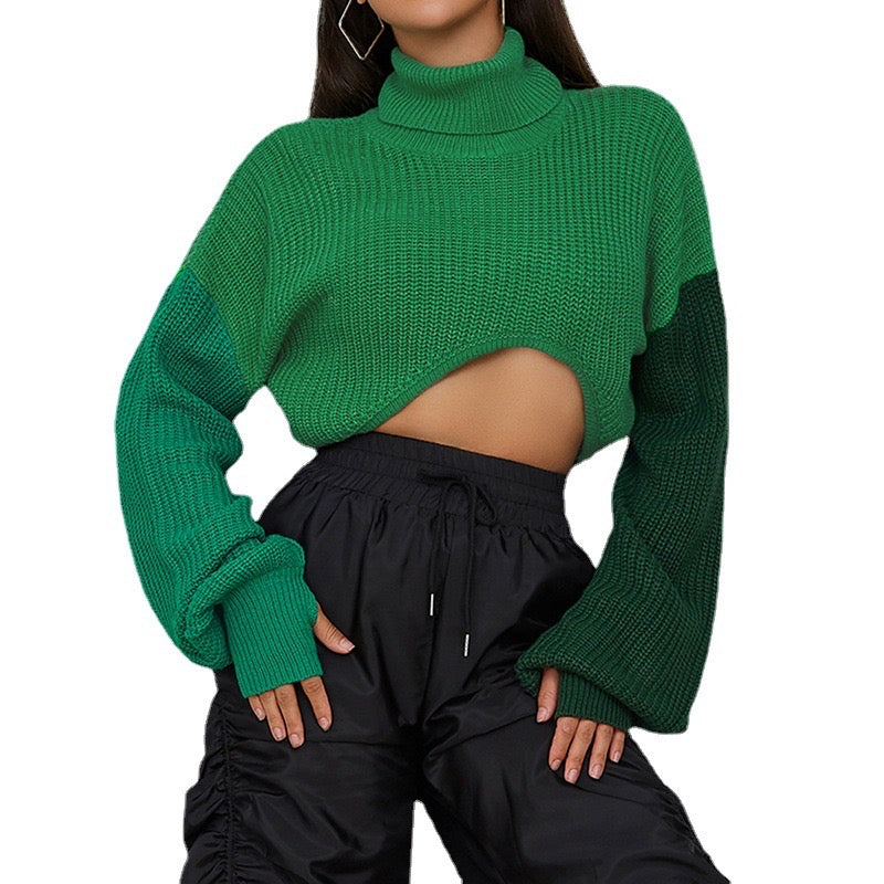 Cozy Chic Crop Turtleneck Sweater