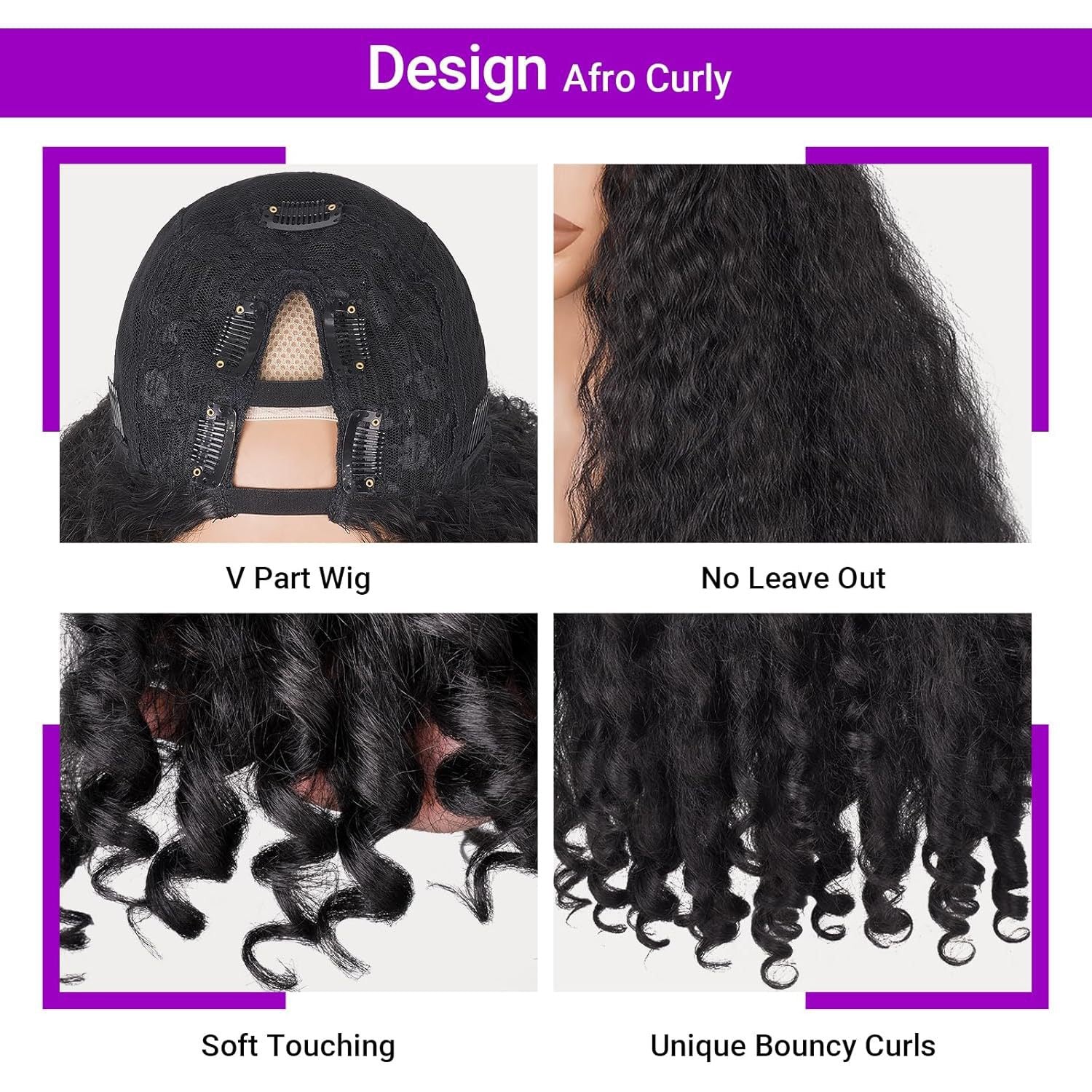 Bounce Afro V-Part Wig