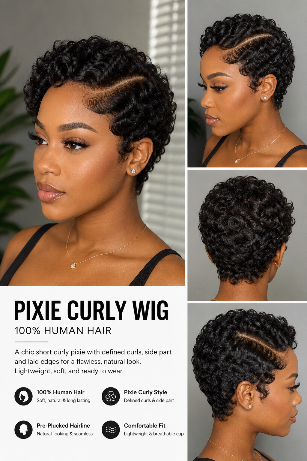 Sculpted Curl Pixie Wig