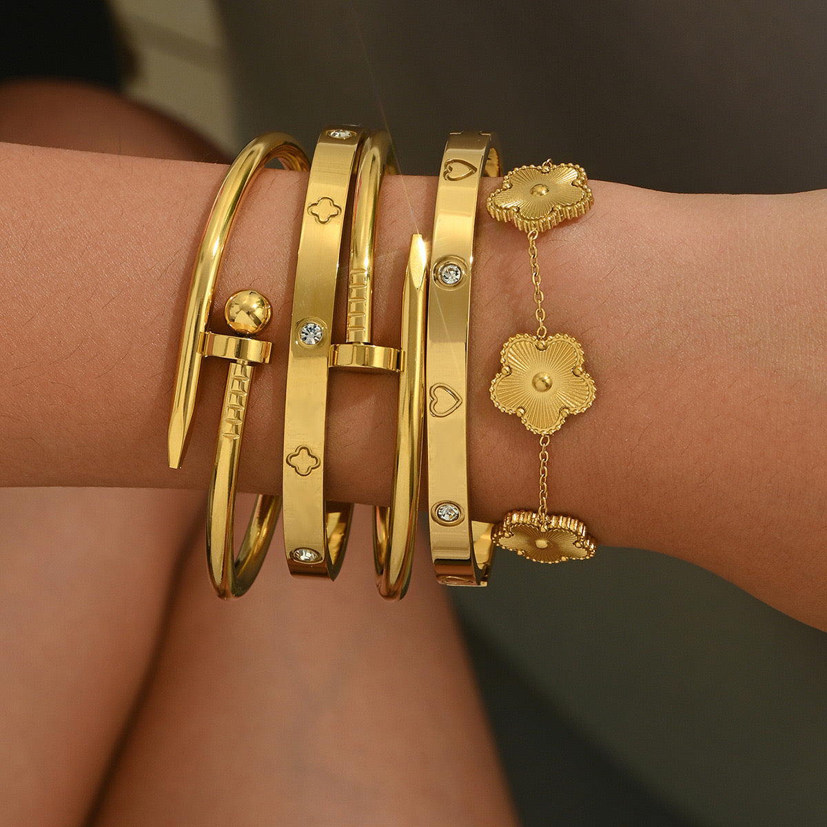 Love Clover Bracelet Stack