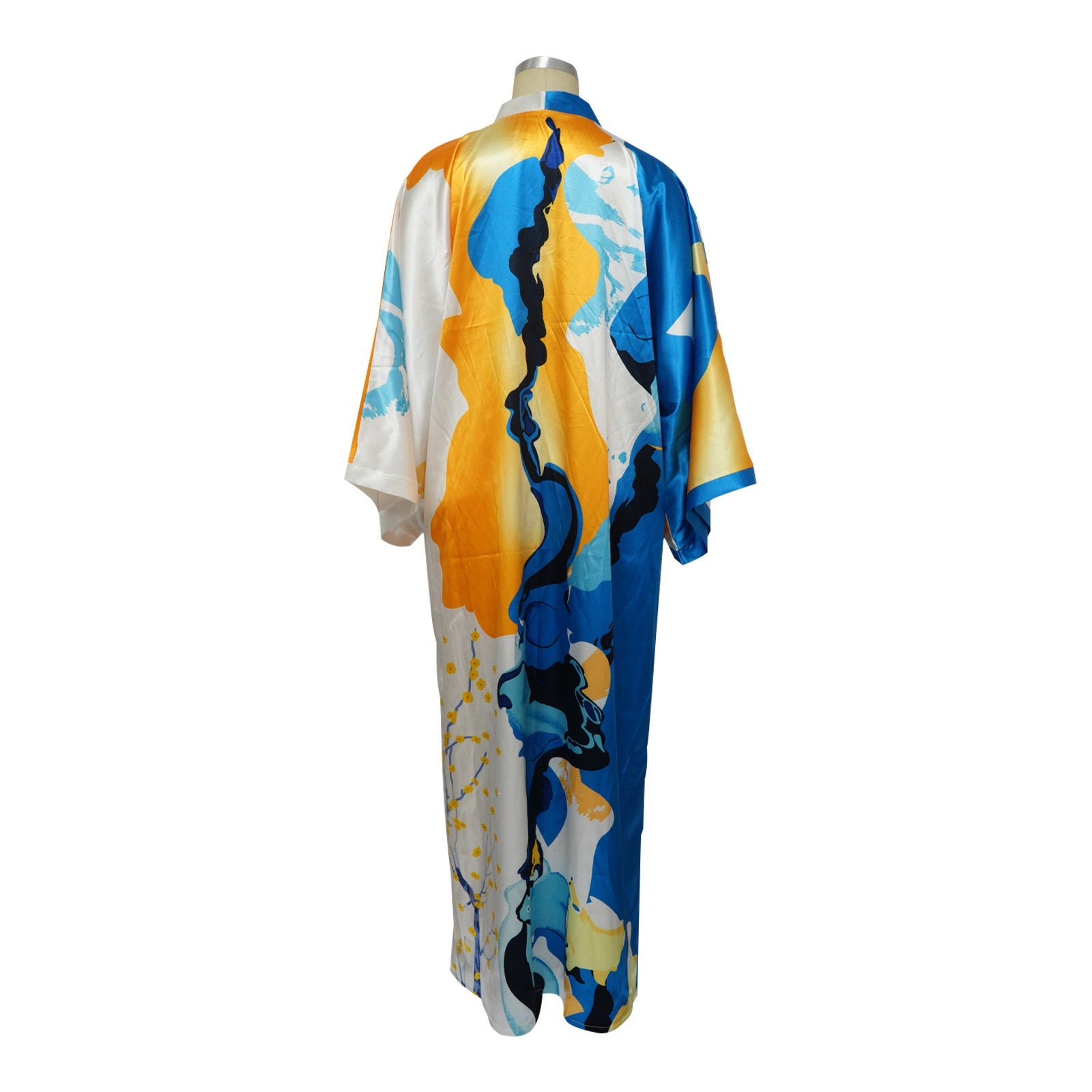 Floral Print Floor Length Kimono