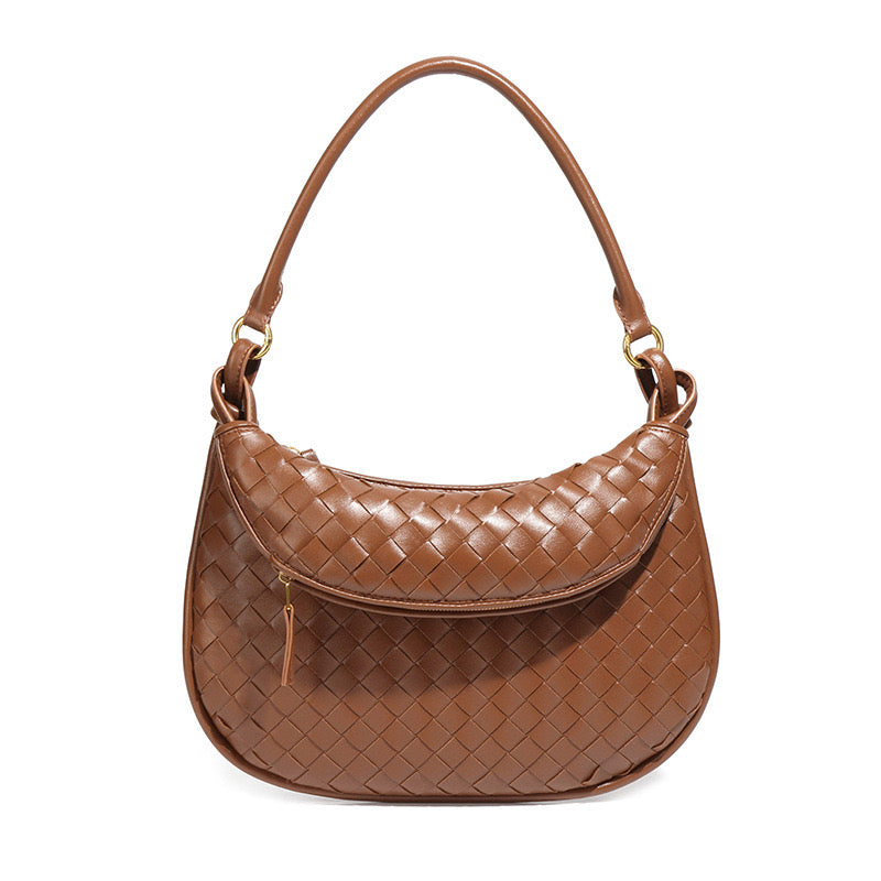 Cross stitch Crescent Handbag