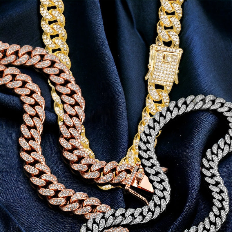 Cuban Link Rhinestone Necklace