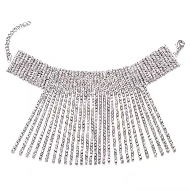 Crystal-Encrusted Ankle Cuffs