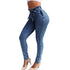 High waisted jeans.